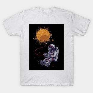 Astronaut Monkey With Planet T-Shirt